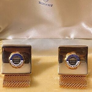Vintage Men’s Cufflinks Athens College Athens Alabama Gold Metal in The Box